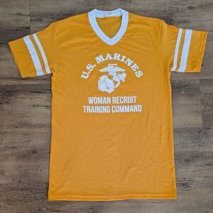 Marine Corps Women Recruit Training Command Gold Stripe Women's Tee
